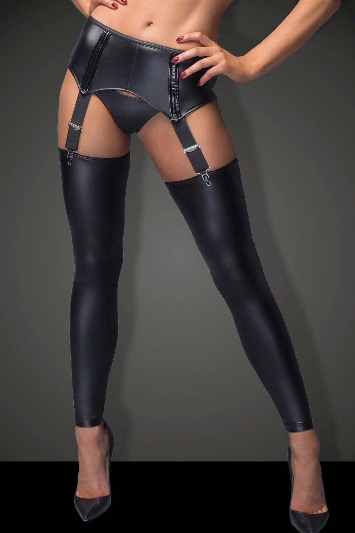 Exquisite Adjustable Sexy Garter Belt with Erotic Back Lacing