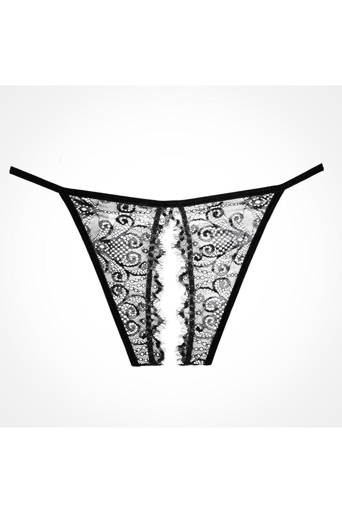 Allure Enchanting Crotchless Polyester Panty