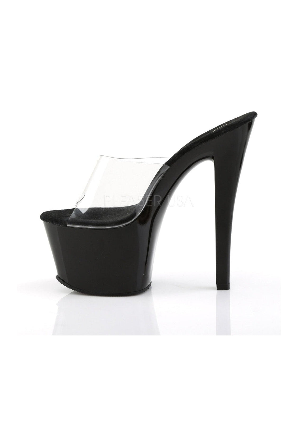 Stylish SKY - 301 Black Vinyl Platform Sandals for Fashion - Forward Wear