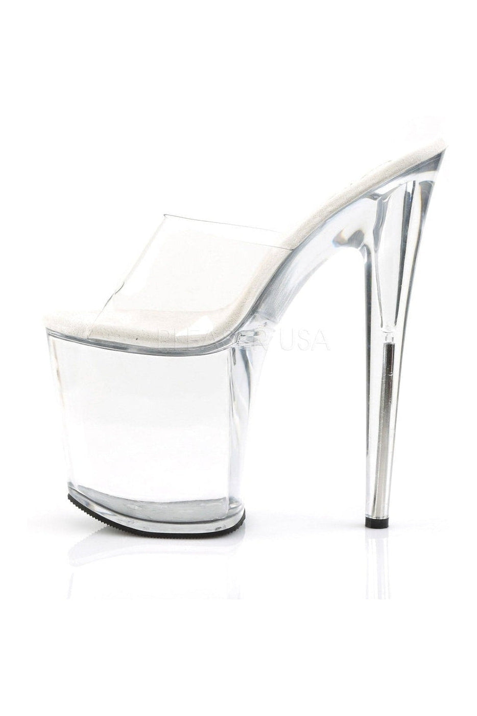 Stylish FLAMINGO-801 Clear Vinyl Platform Slide Sandals for Fashion Lovers