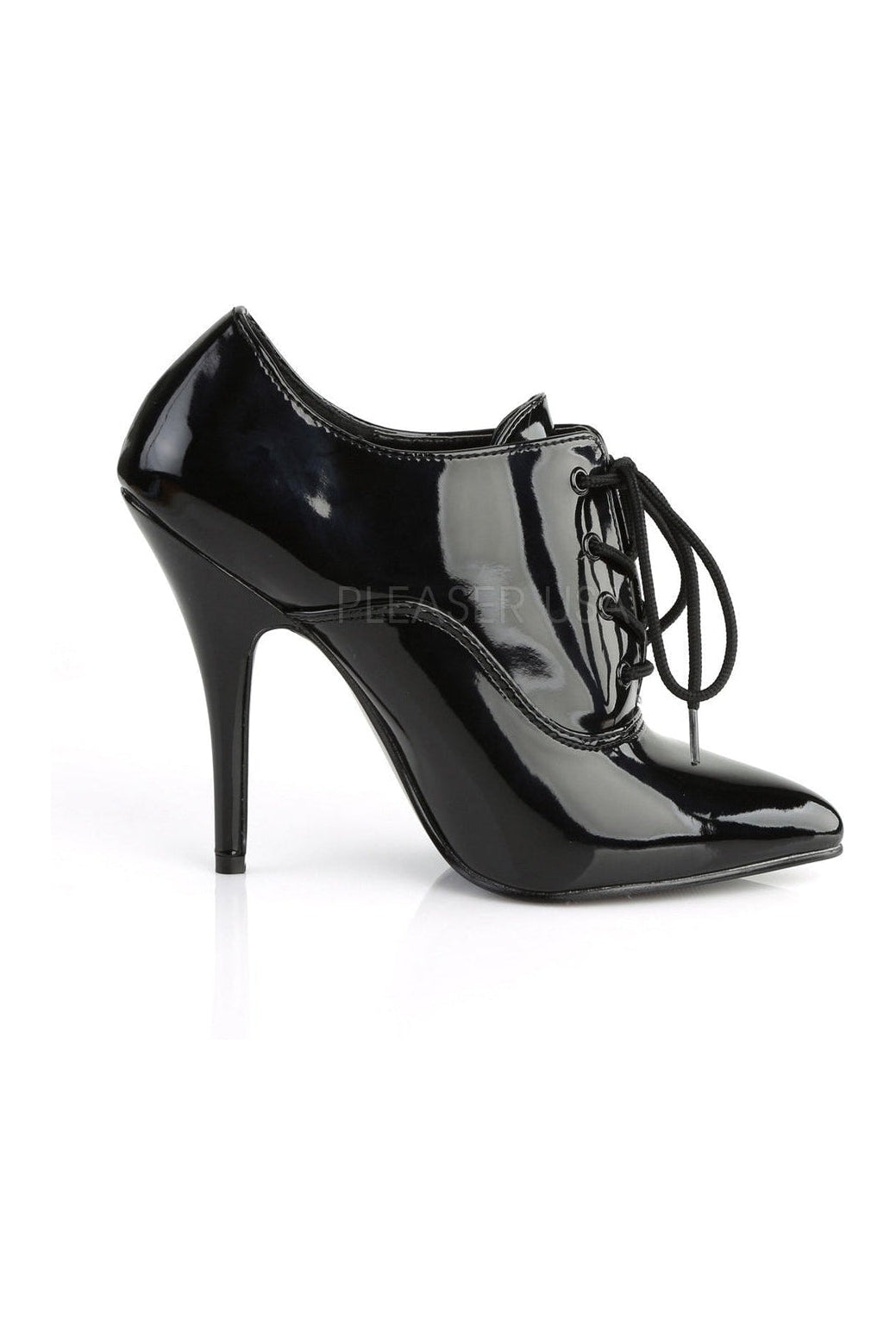 Black Patent SEDUCE - 460 Oxford Lace - Up Pump with 5 - inch Heel