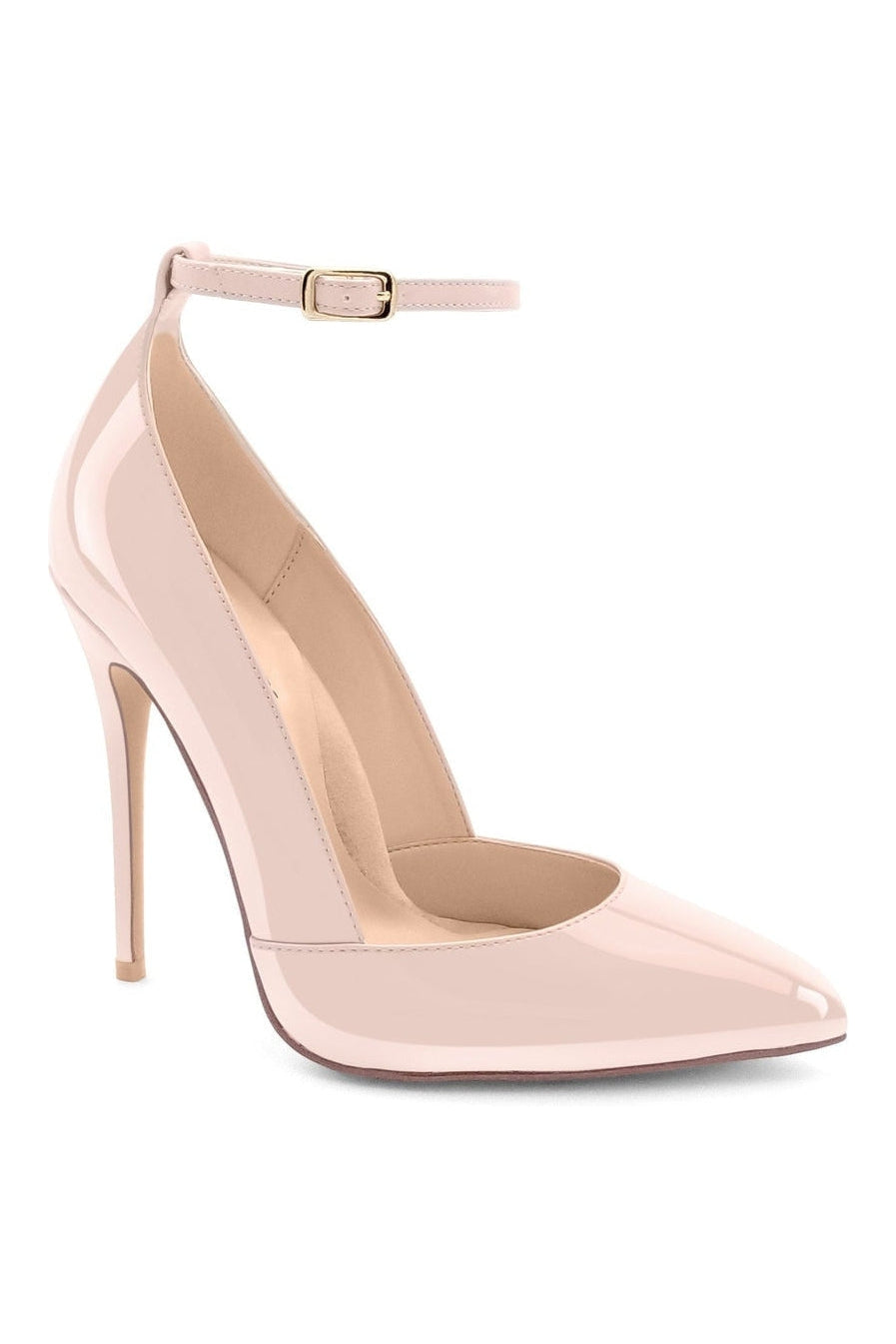 Alluring A-Line Ankle Strap High Heel Stiletto Pumps with 4.75-Inch Heel