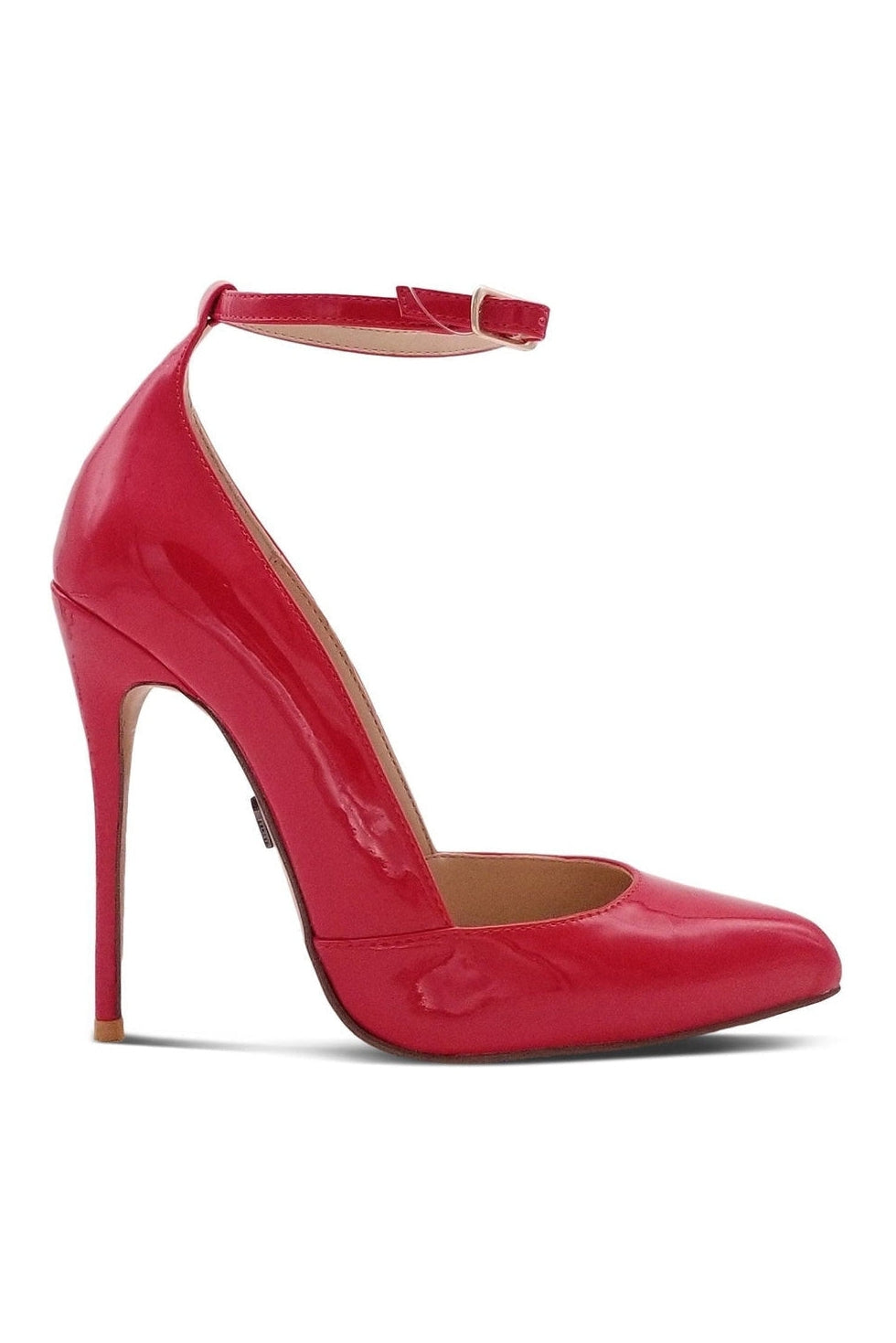 Alluring A-Line Ankle Strap High Heel Stiletto Pumps with 4.75-Inch Heel