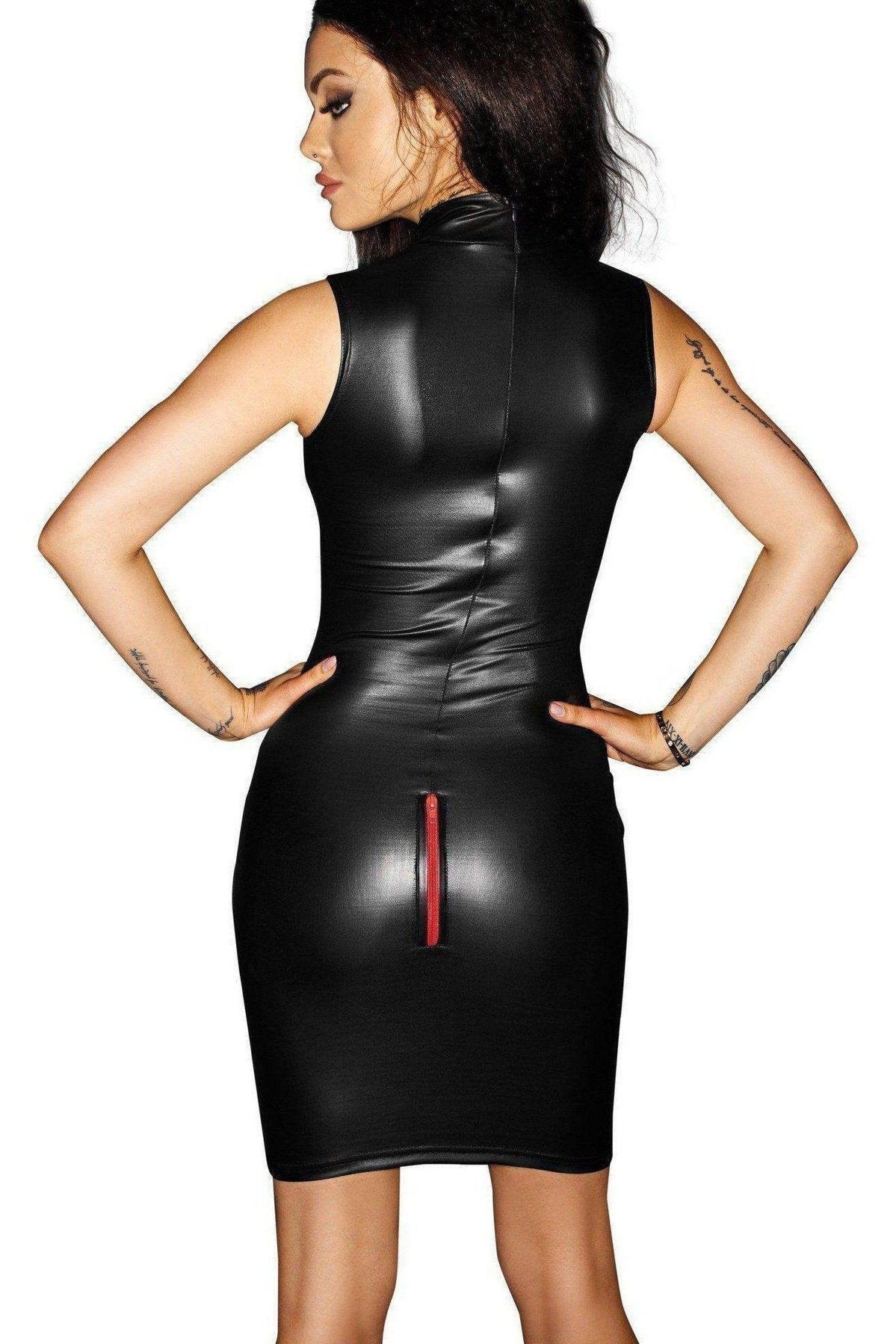Exquisite Zippered Body-Hugging Fetish Dress for a Sensual Look