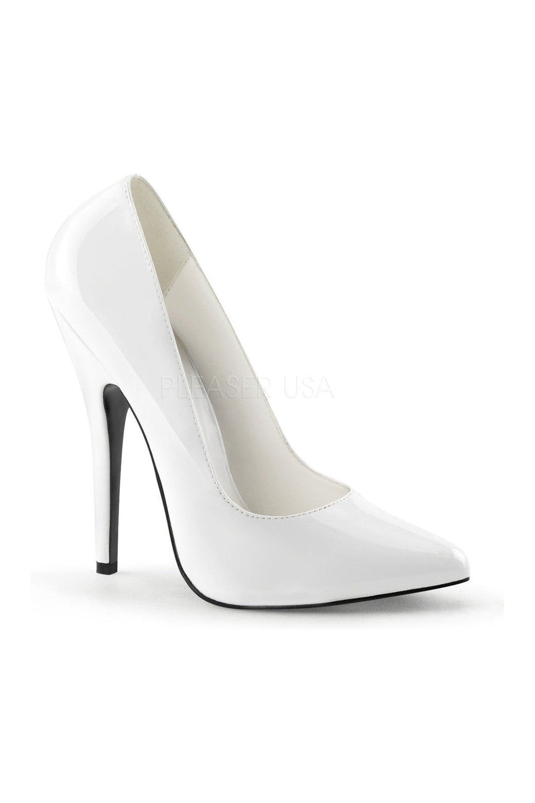 Stylish White Patent DOMINA - 420 Classic Pump