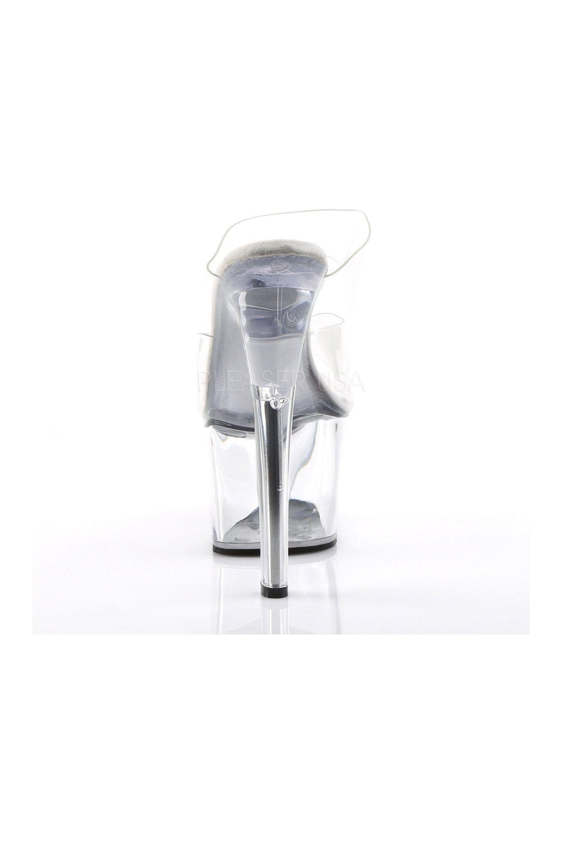 SKY-302 Clear Vinyl Platform Slide Sandals for Fashionable Wear