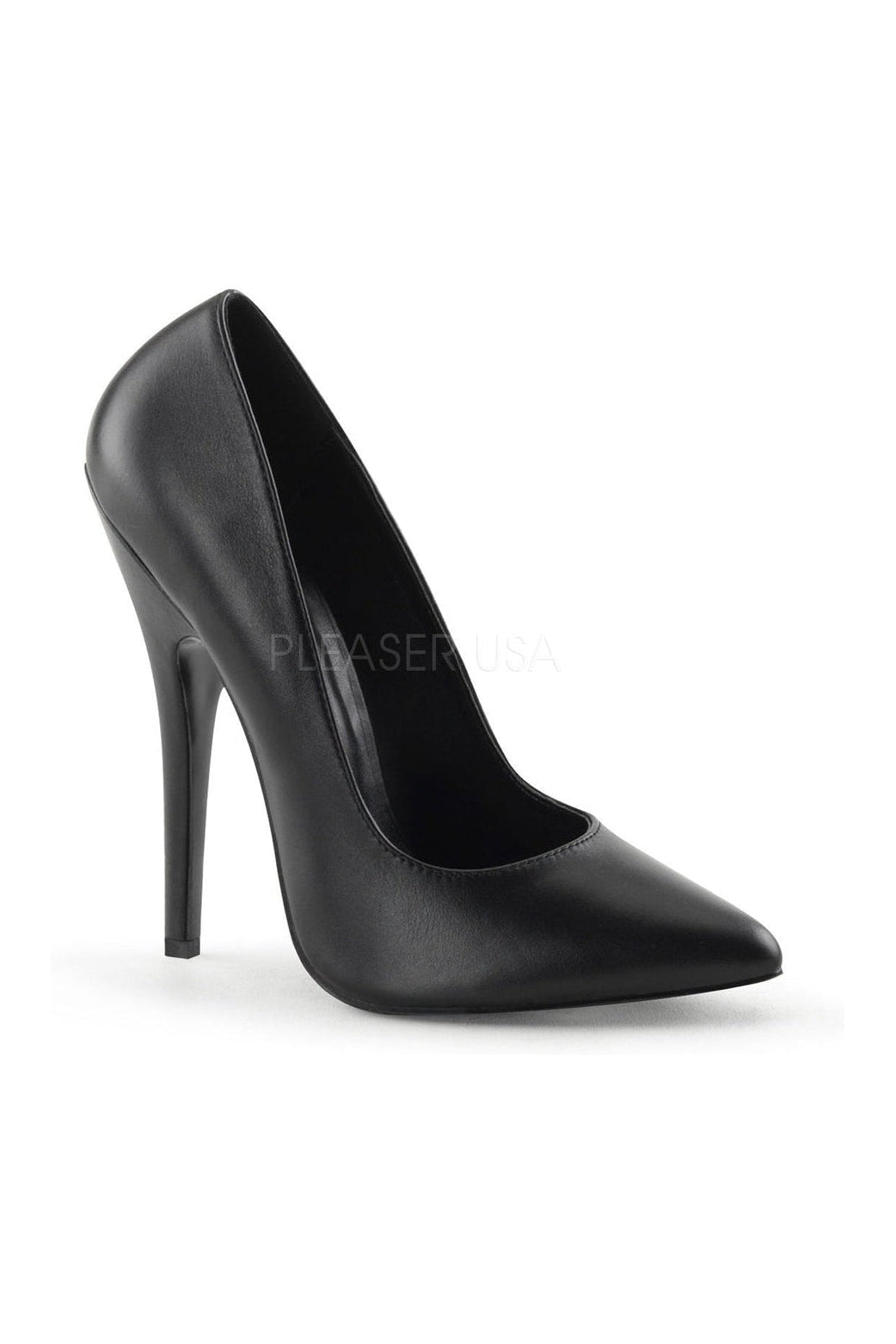 DOMINA-420 Women's Classic Leather Pumps in Black Genuine Leather