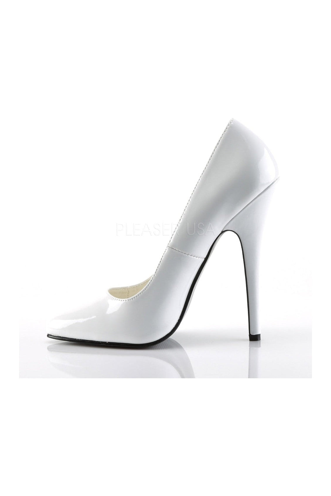 Stylish White Patent DOMINA - 420 Classic Pump