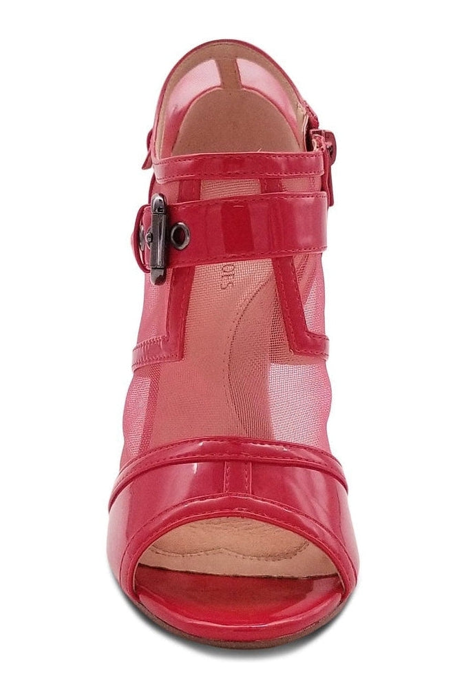 Stylish Mesh Open Toe Buckle Stiletto Bootie for Fashionistas