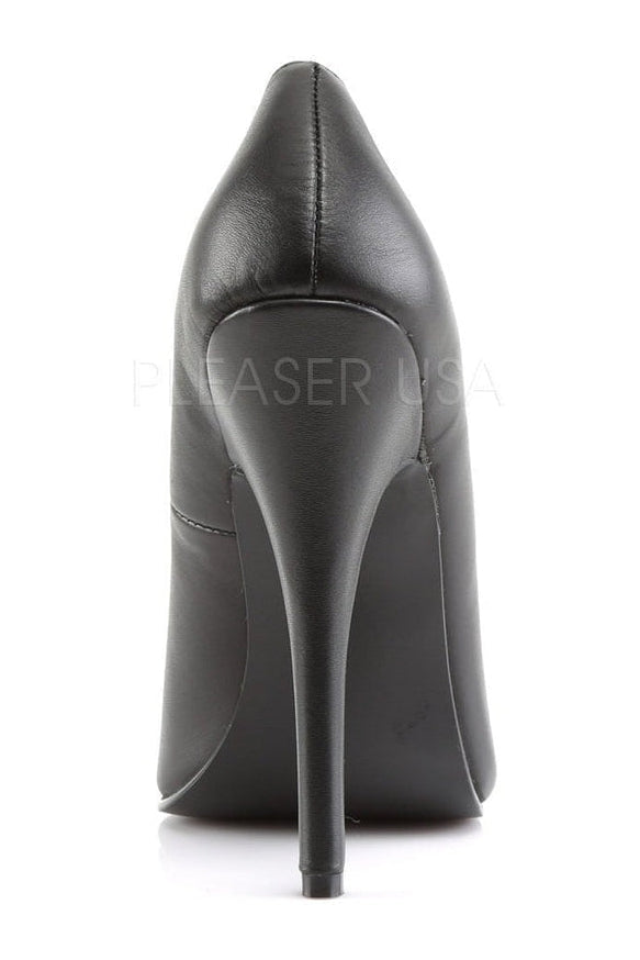 DOMINA-420 Women's Classic Leather Pumps in Black Genuine Leather