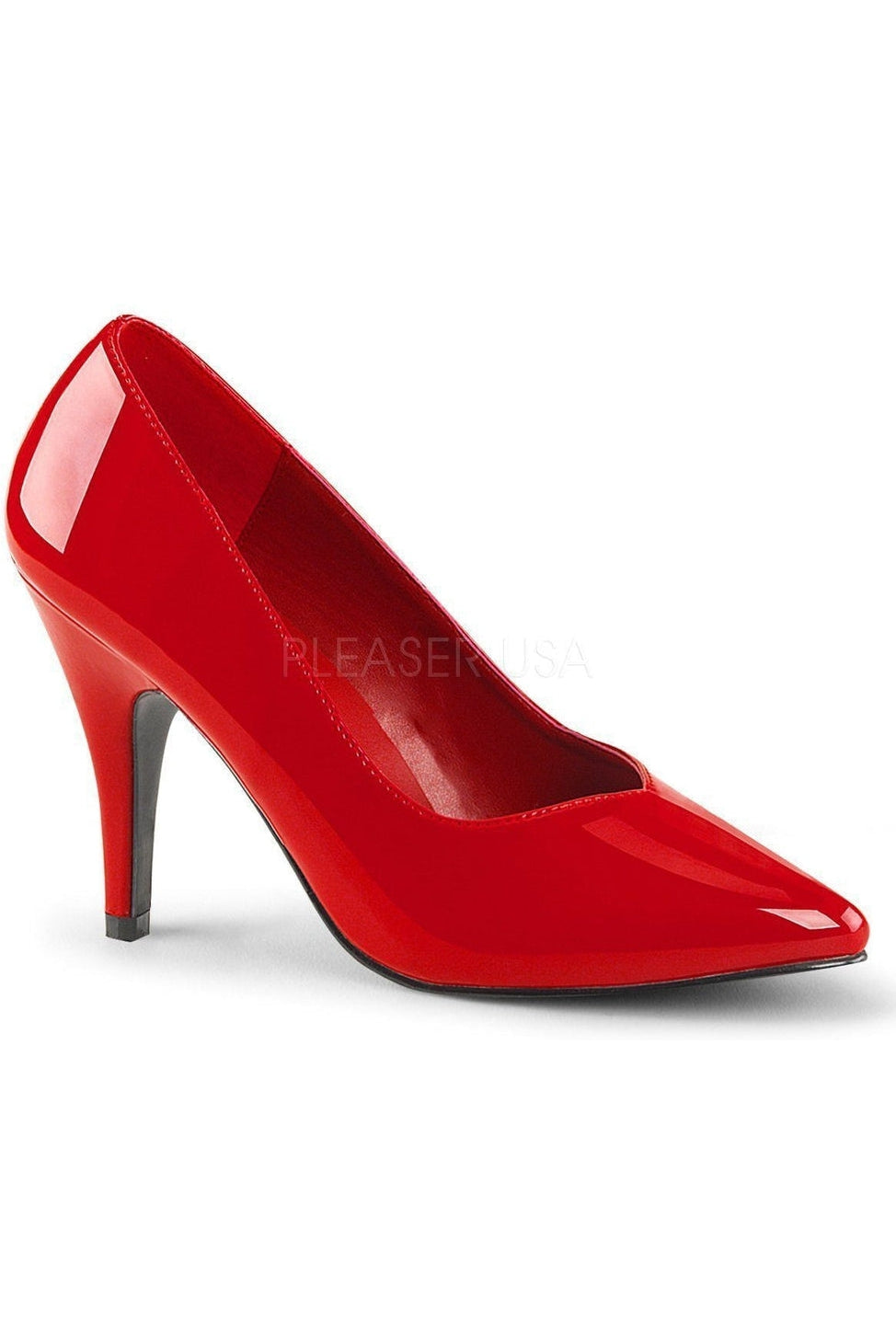 Stylish Red Patent DREAM - 420 Pointed Toe Pumps with 4 - inch Heel