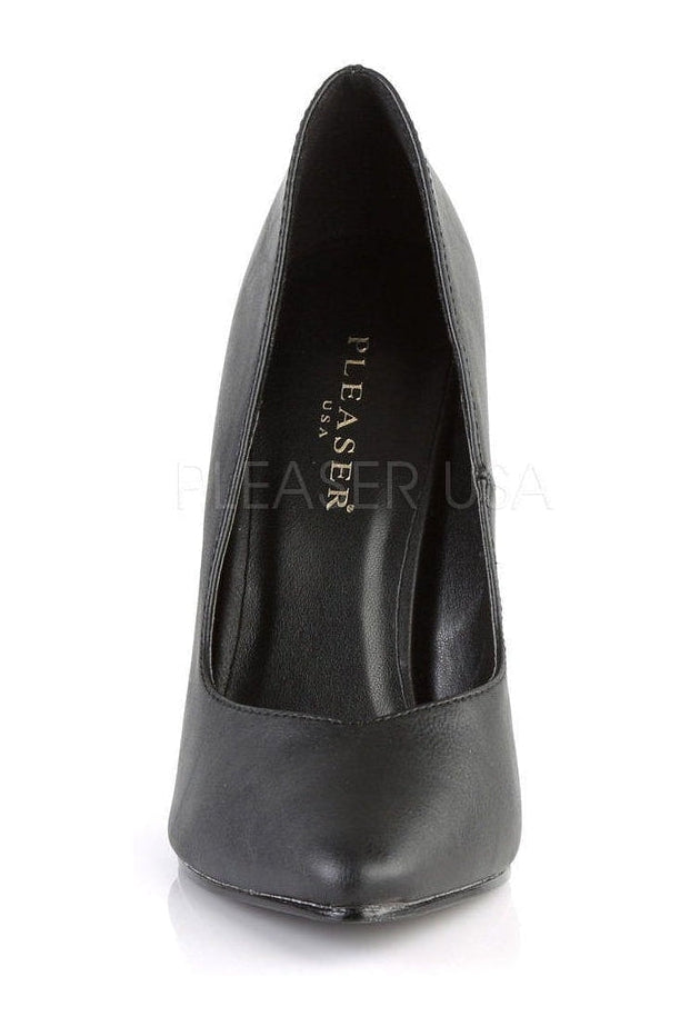 SEDUCE-420V Women's Classic Pointed Toe Pump in Black Faux Leather