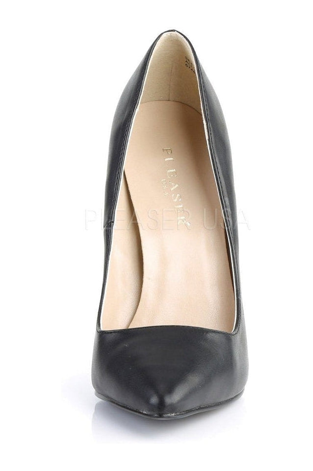 Stylish Black Faux Leather Sexy Pointed-Toe Pump