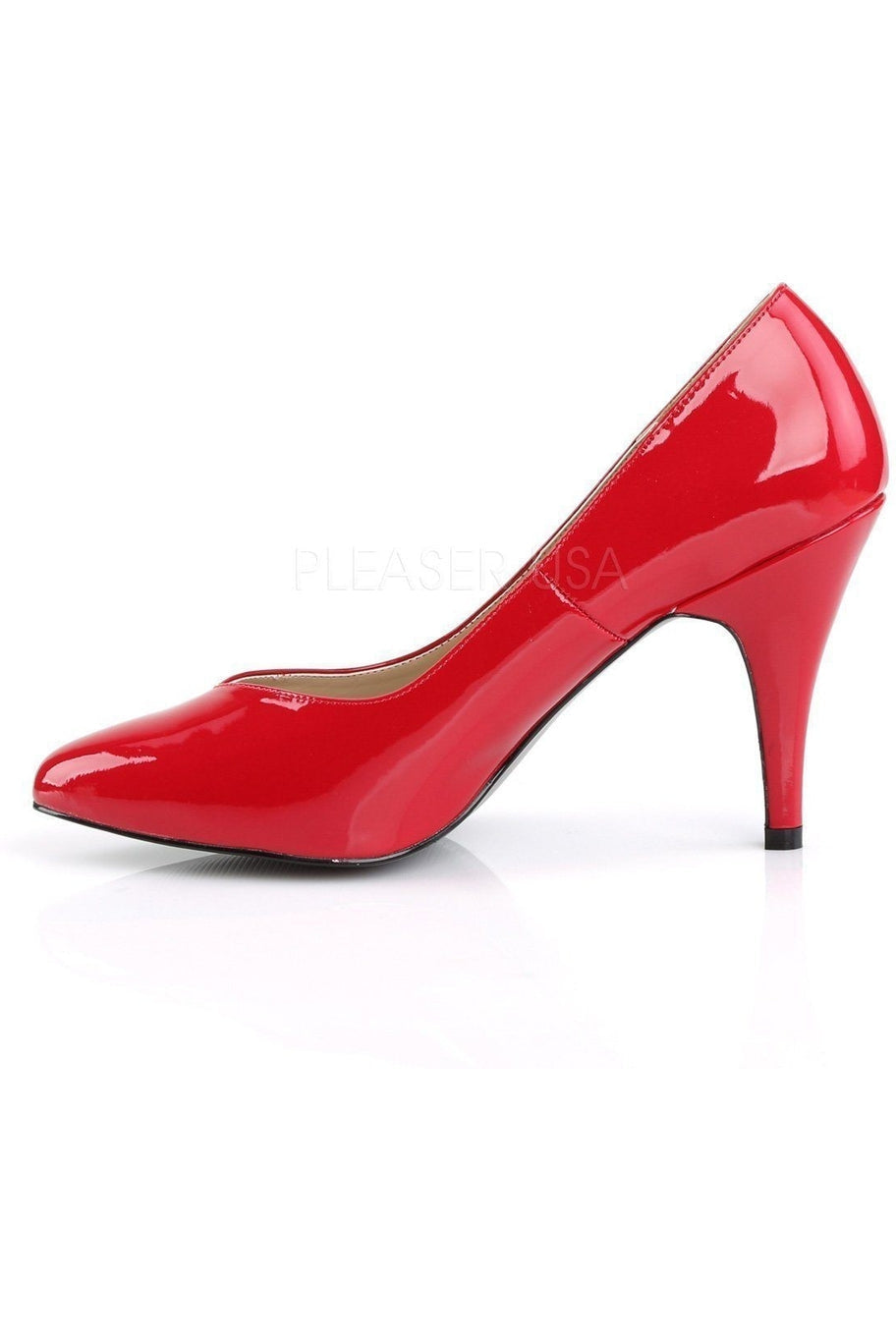 Stylish Red Patent DREAM - 420 Pointed Toe Pumps with 4 - inch Heel