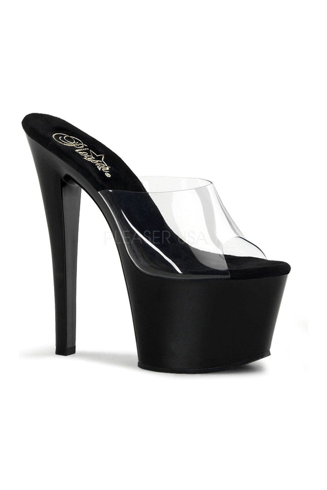 Stylish SKY - 301 Black Vinyl Platform Sandals for Fashion - Forward Wear