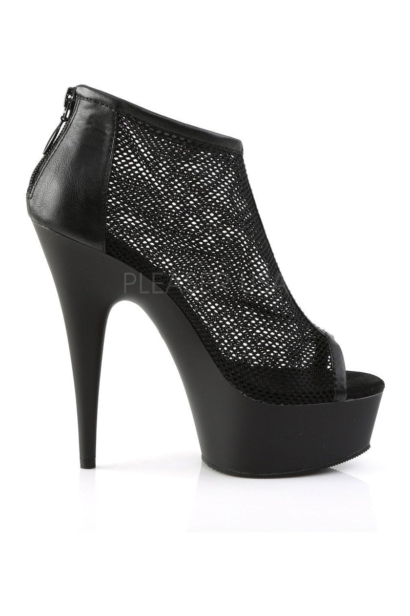 Stylish Black Faux Leather DELIGHT - 600 - 12 Ankle Boot