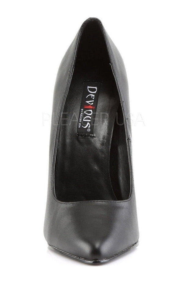 DOMINA-420 Women's Classic Leather Pumps in Black Genuine Leather