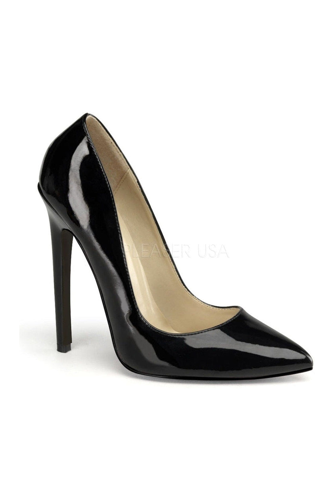 Gorgeous Black Patent Stiletto Toe Sexy-20 Pumps