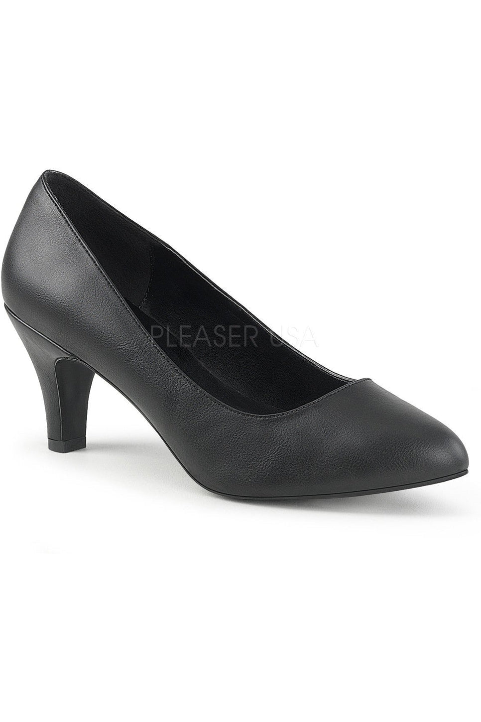 Black Faux Leather Classic DIVINE - 420 Pump Shoes