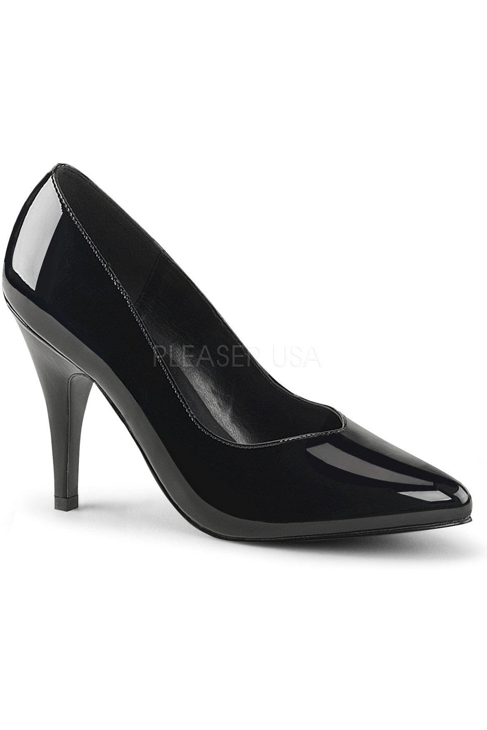 Stylish Black Patent DREAM - 420 Pointed Toe Pumps with 4 - inch Heel