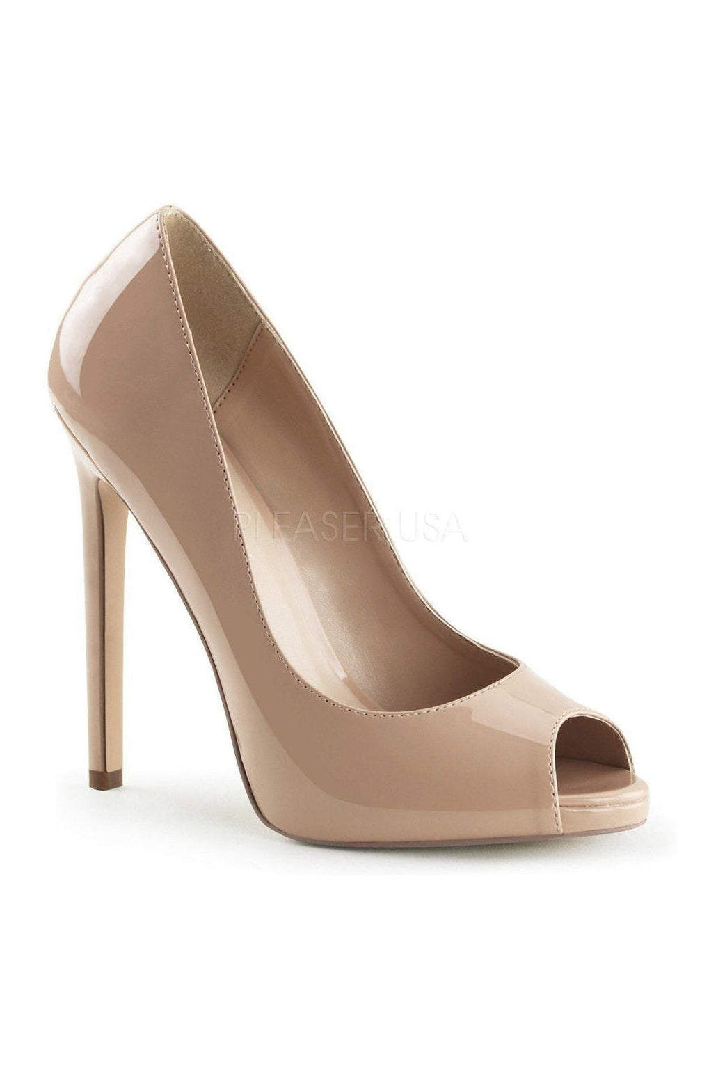 Nude Patent Sexy High - Heel Peep Toe Pumps (SEXY - 42 Model)