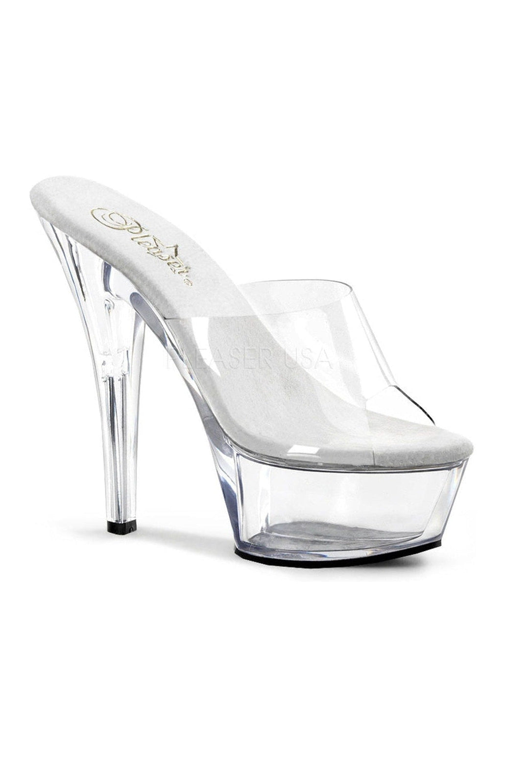 KISS-201 Transparent Vinyl Platform Sandal with 6-Inch Heel