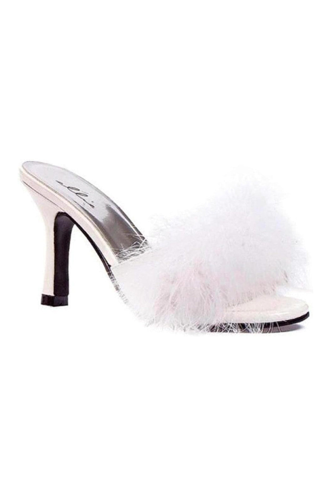 Gorgeous White Genuine Satin 361-SASHA Marabou Slippers