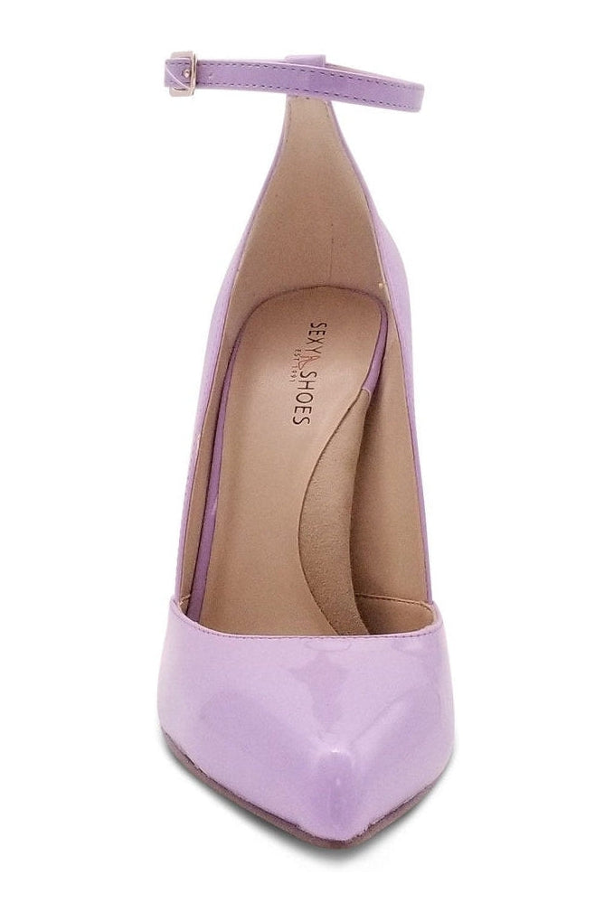 Alluring A-Line Ankle Strap Stiletto Pumps with 4.75-Inch Heel