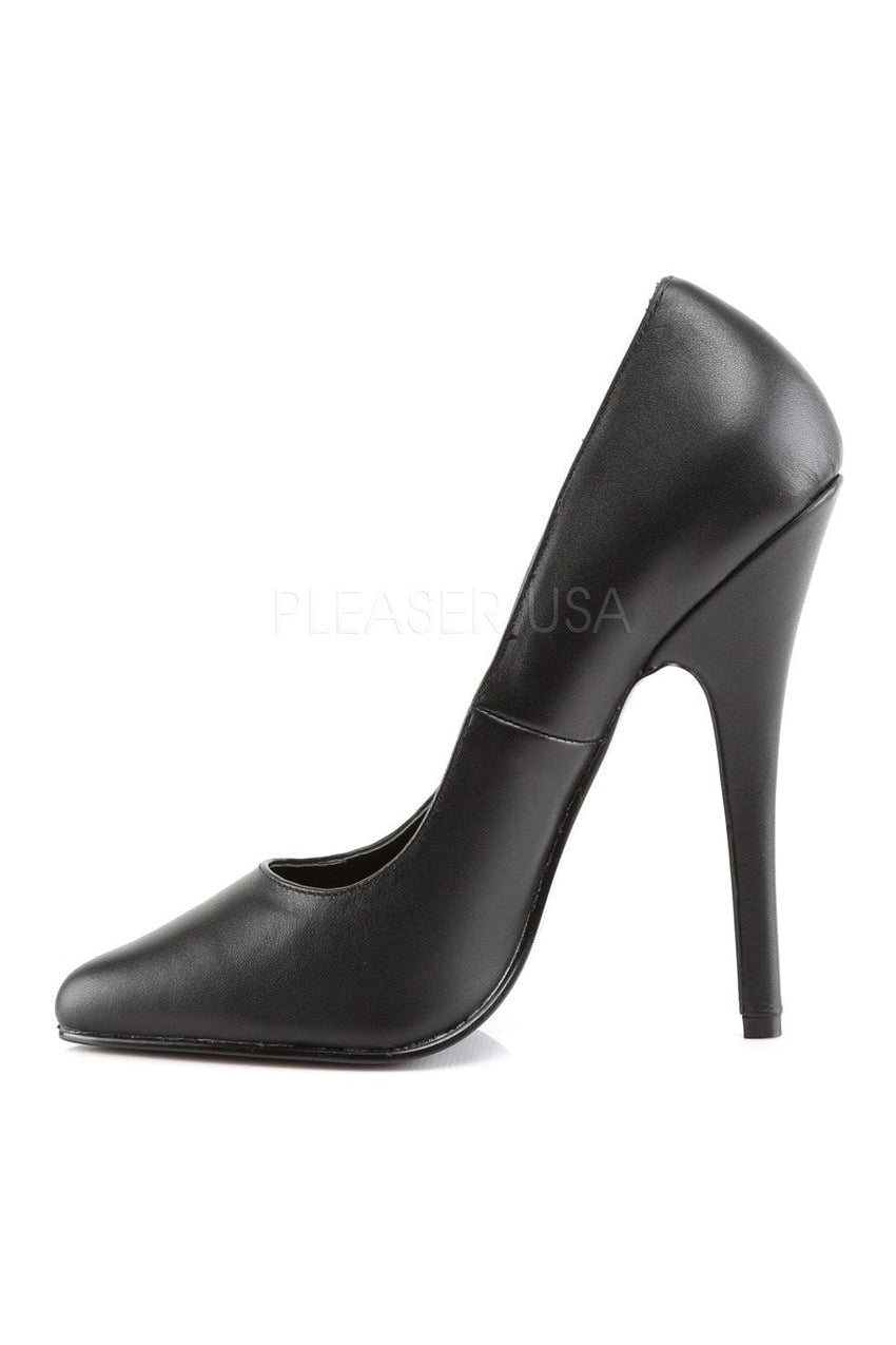 DOMINA-420 Women's Classic Leather Pumps in Black Genuine Leather