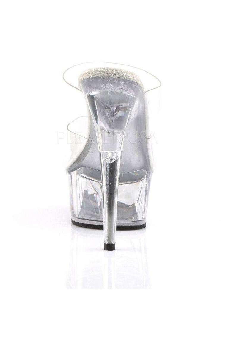 Clear Vinyl DELIGHT - 602 Platform Slide with Stiletto Heel
