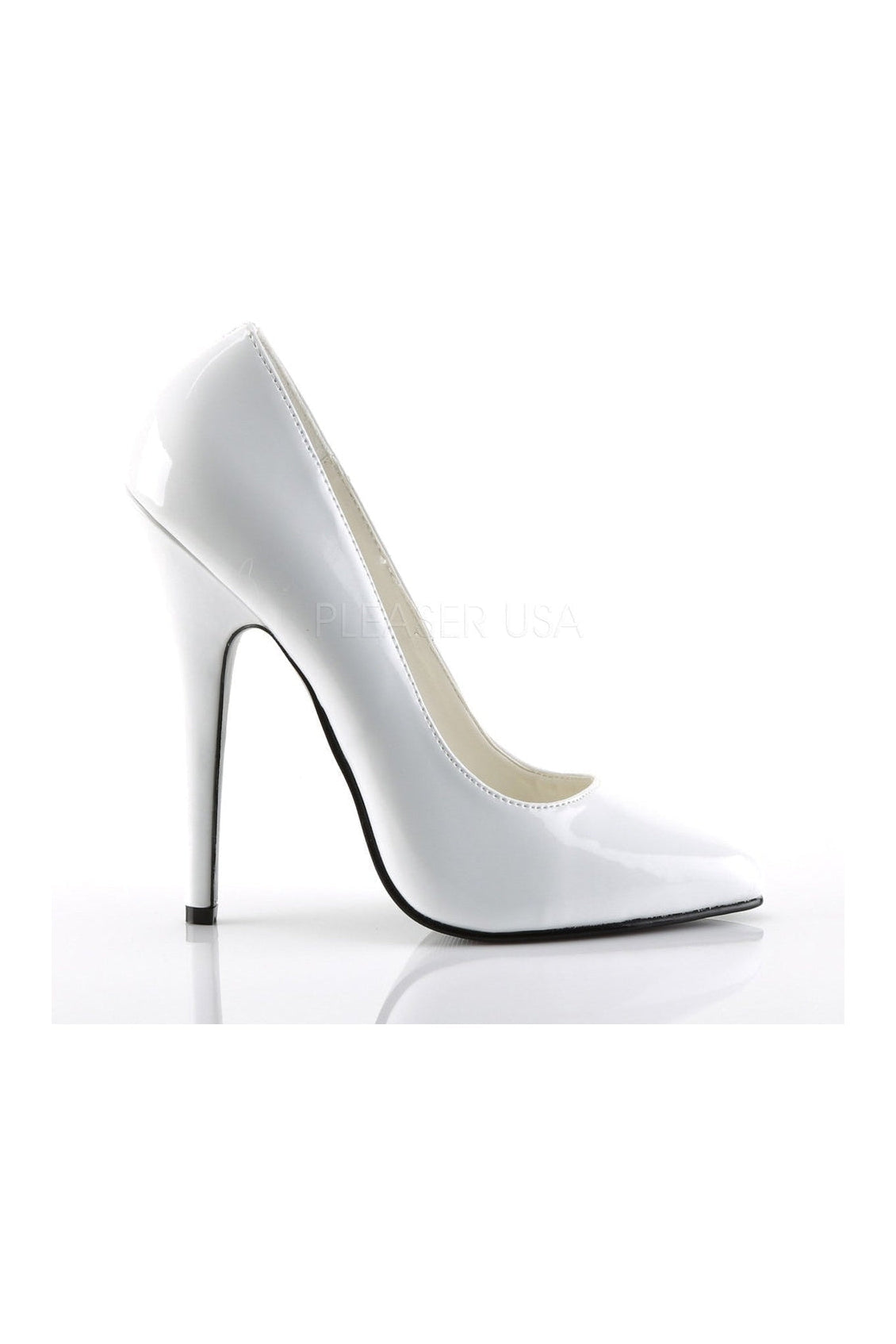 Stylish White Patent DOMINA - 420 Classic Pump
