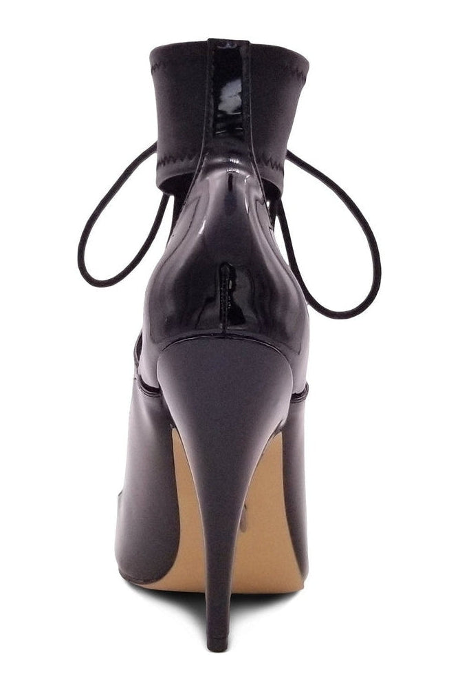 Stretch Ankle Cuff Lace - Up Ankle Booties for Enhanced Style