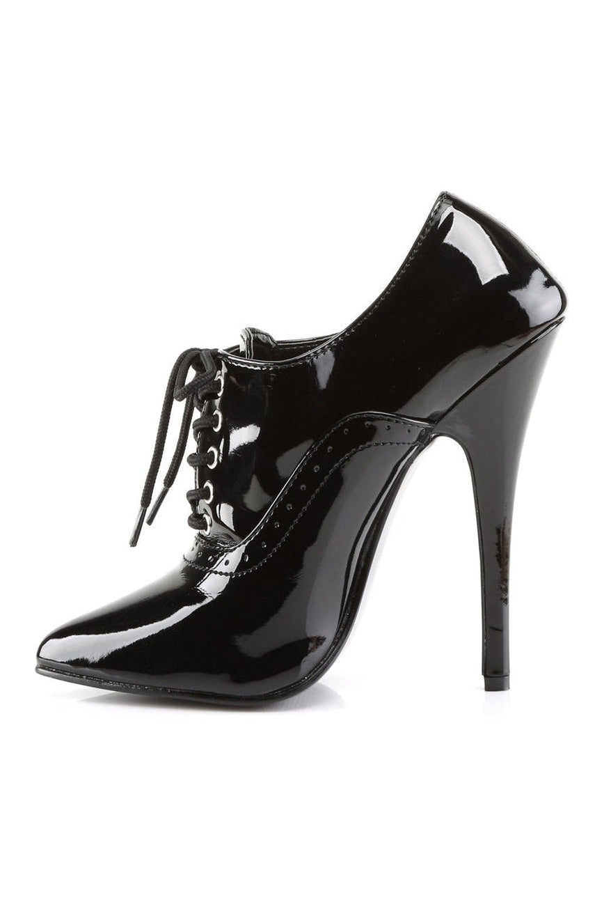 DOMINA-460 Women's Ankle Bootie in Glossy Black Patent Leather