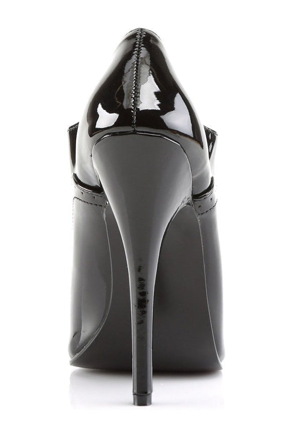 DOMINA-460 Women's Ankle Bootie in Glossy Black Patent Leather