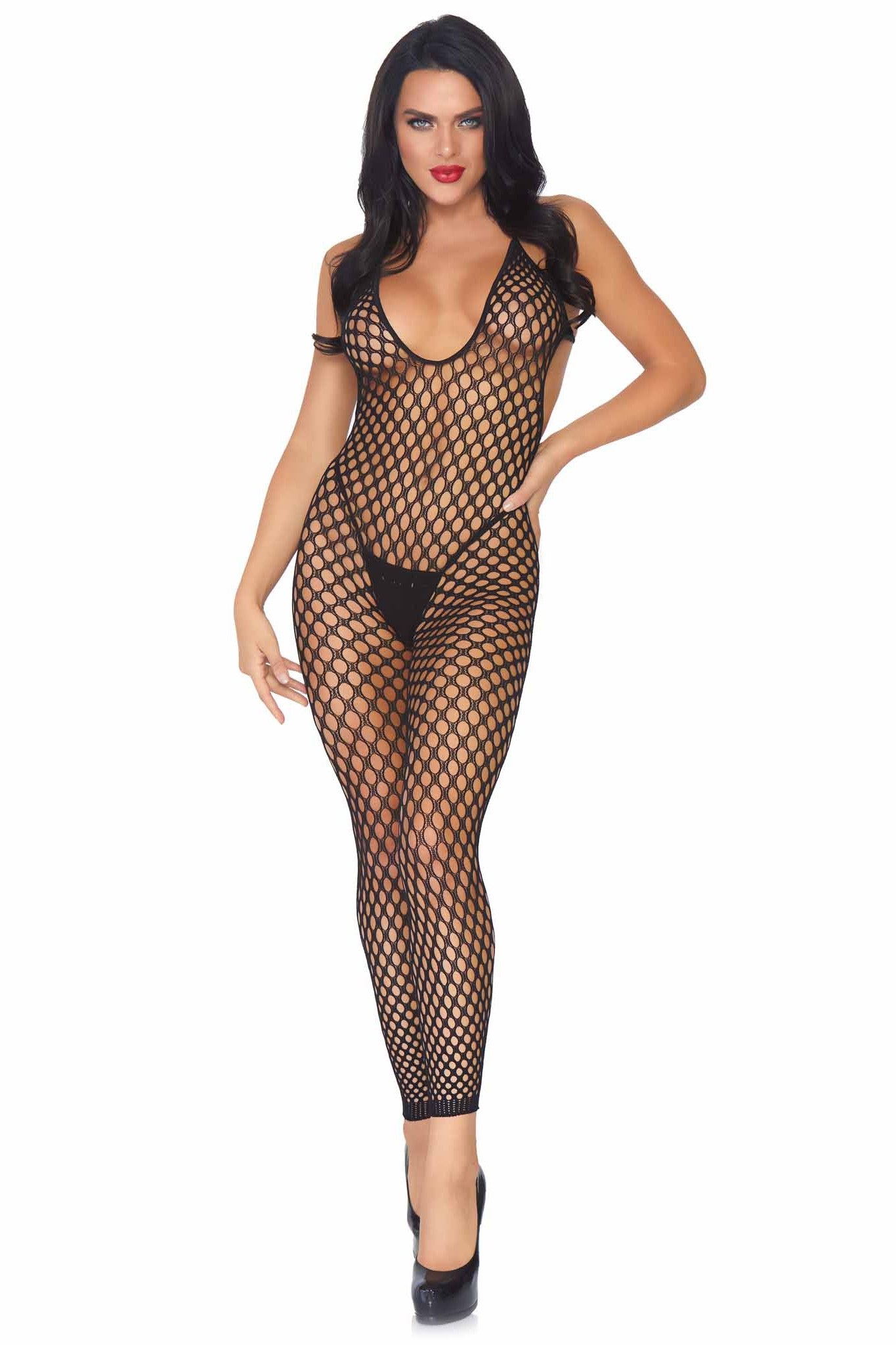 Seamless Crochet Ankleless Low-Back Full-Body Stockings for a Comfortable Fit