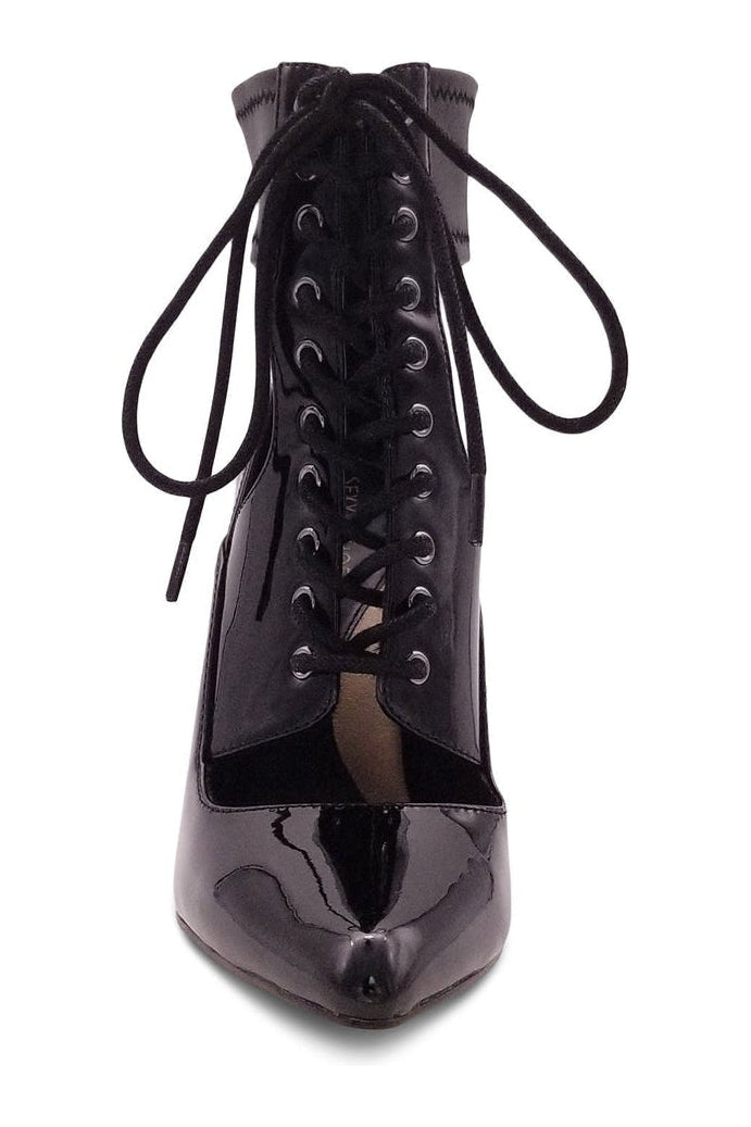 Stretch Ankle Cuff Lace - Up Ankle Booties for Enhanced Style
