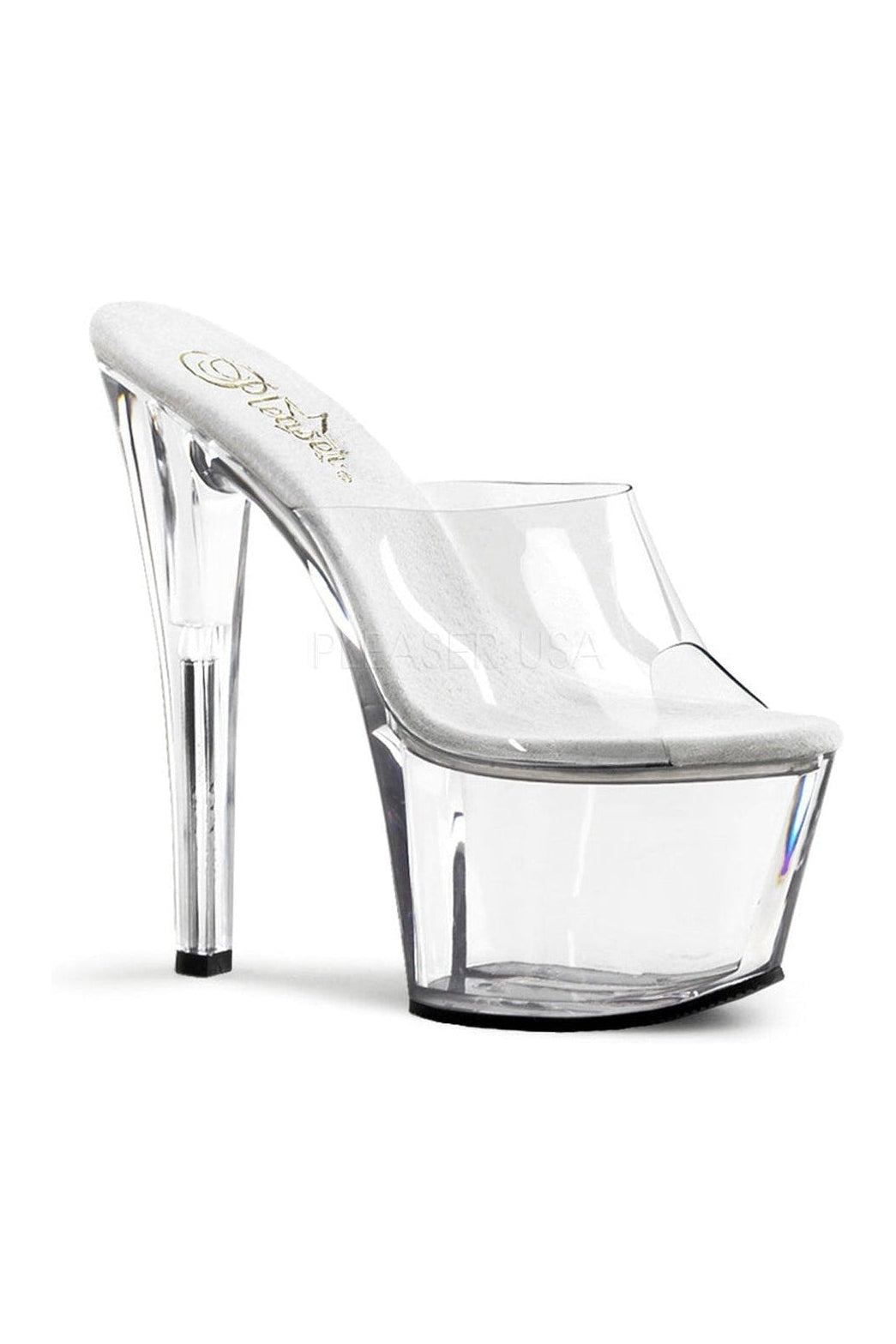 SKY-301 Clear Vinyl Platform Sandals for Stylish Wear