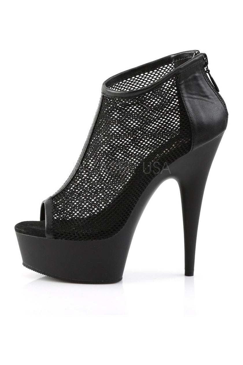 Stylish Black Faux Leather DELIGHT - 600 - 12 Ankle Boot