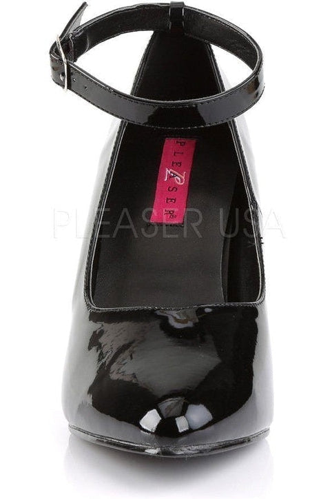 Stylish Black Patent Leather DREAM - 431 Ankle Strap Pump Shoes