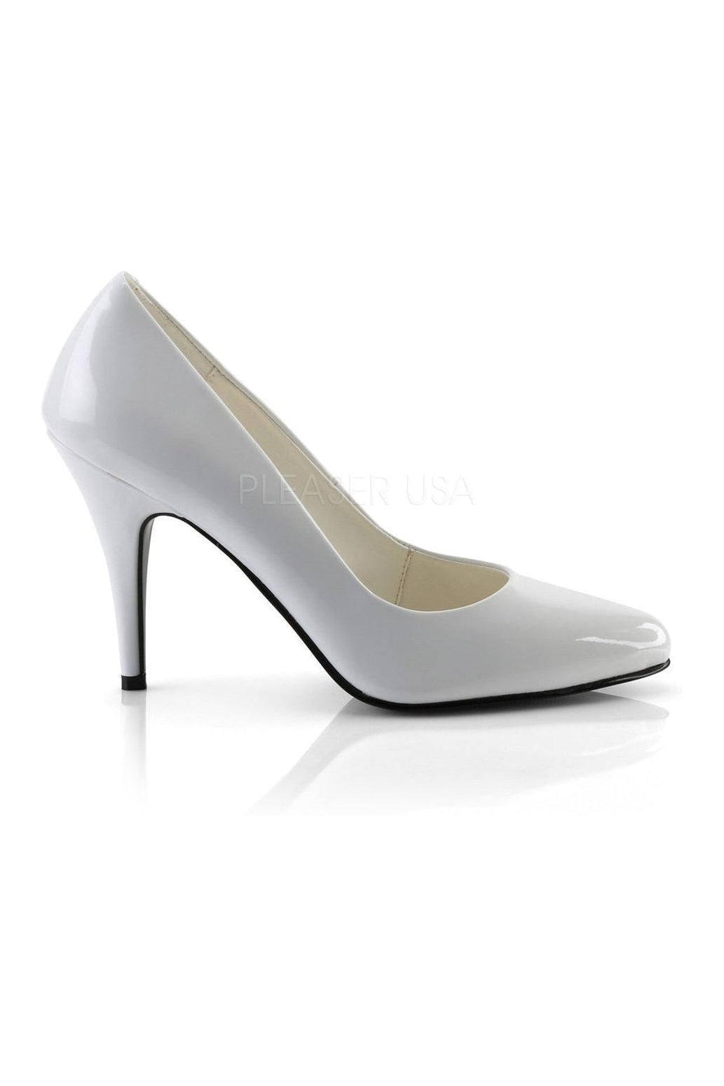 White Patent Leather Classic Vanity-420 Pumps for Women