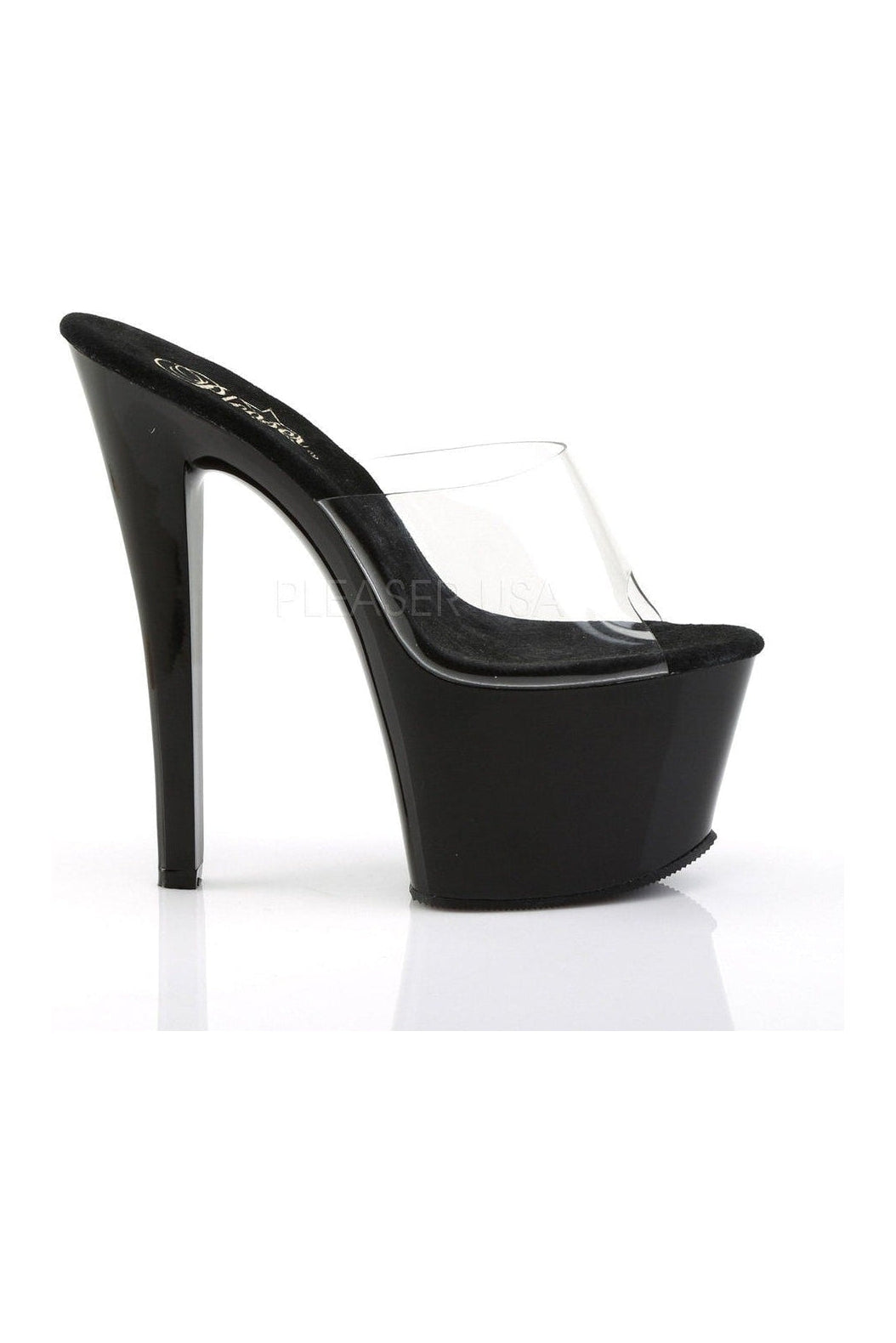 Stylish SKY - 301 Black Vinyl Platform Sandals for Fashion - Forward Wear