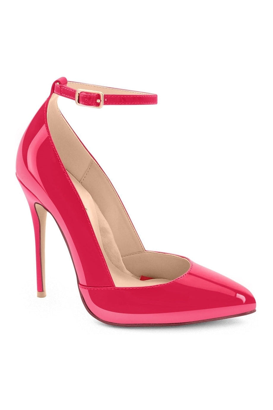 Alluring A-Line Ankle Strap High Heel Stiletto Pumps with 4.75-Inch Heel