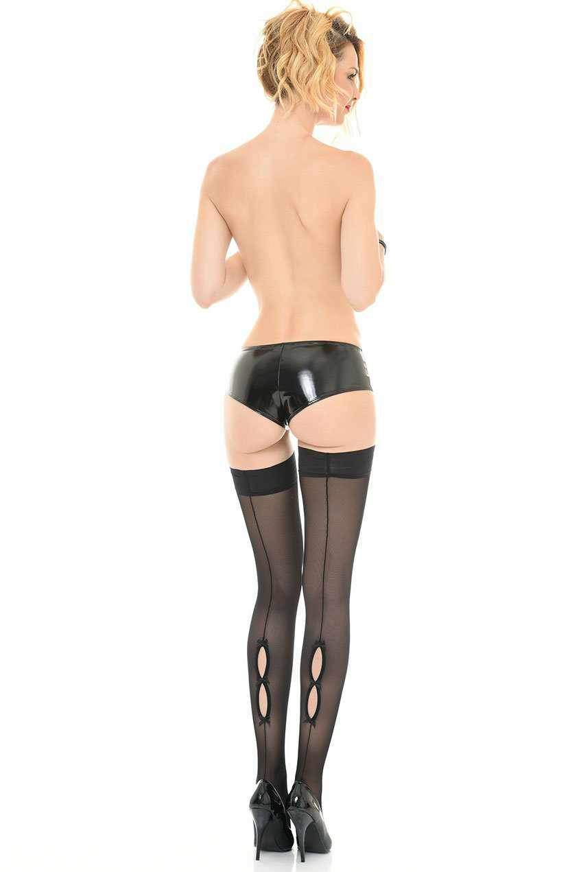 Black Vinyl Beatrice Fetish Shorts - Stylish and Versatile