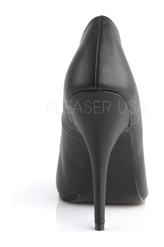 SEDUCE-420V Women's Classic Pointed Toe Pump in Black Faux Leather