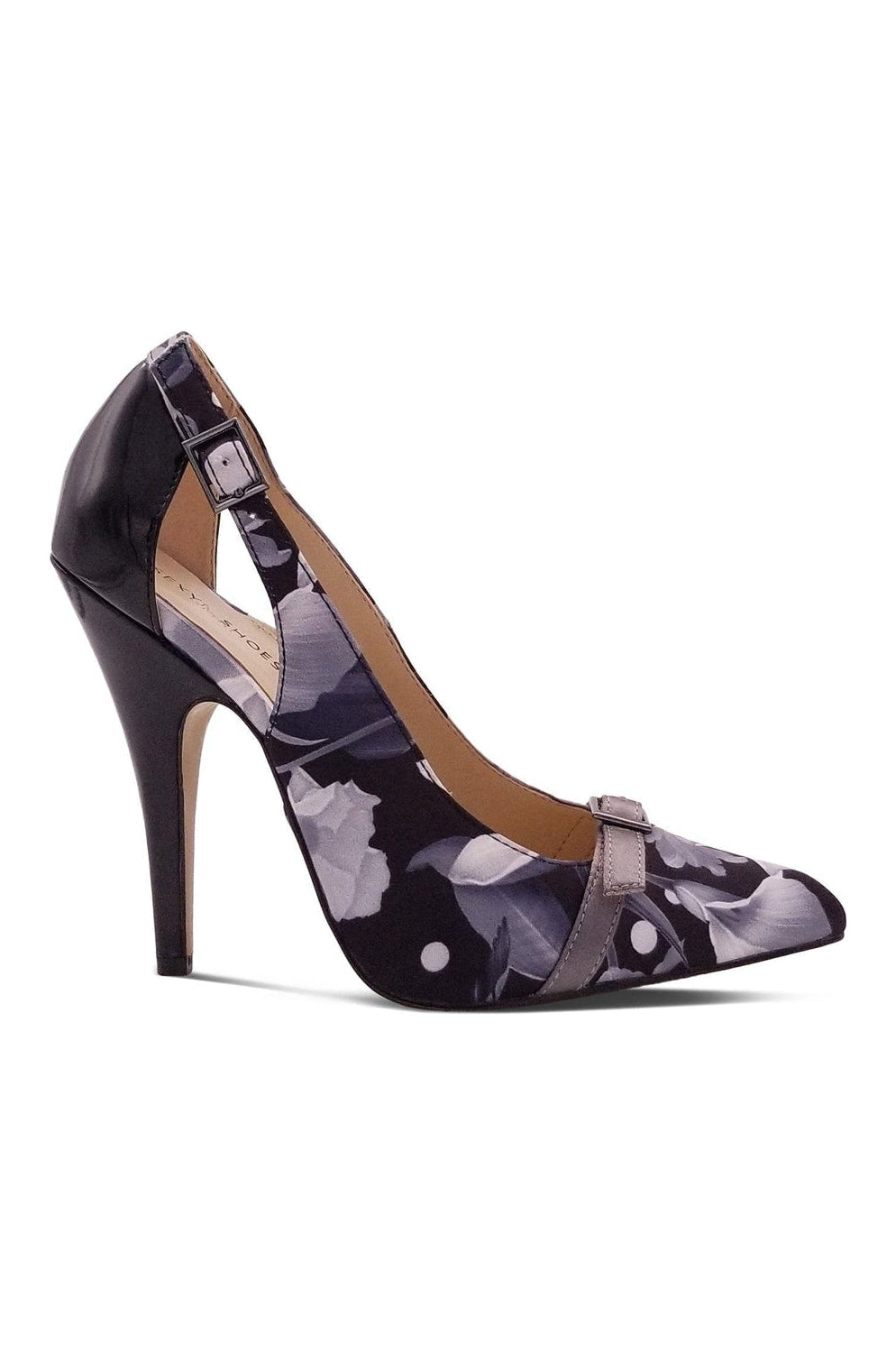Flirty and Fashionable Floral Printed Women's Pumps with Buckle Decoration