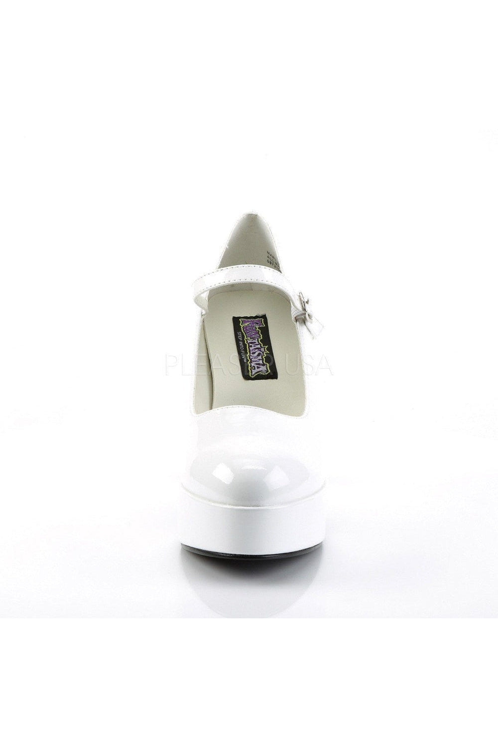 Stylish White Patent Leather Mary Jane Shoes - MARYJANE - 50