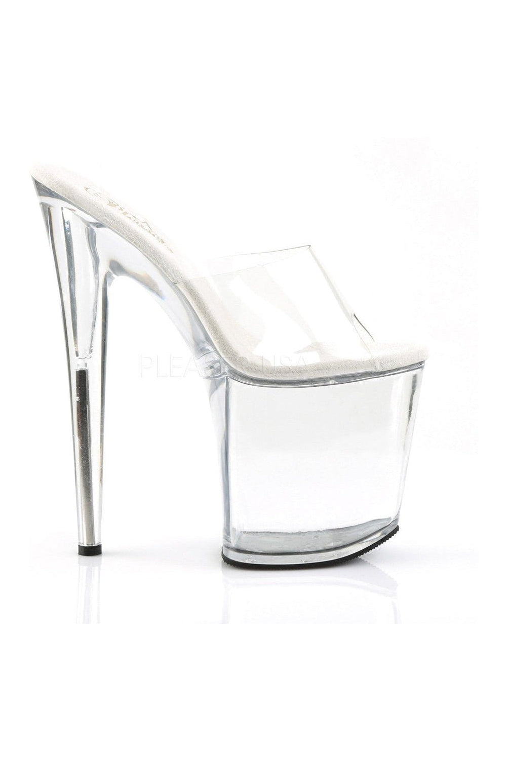 Stylish FLAMINGO-801 Clear Vinyl Platform Slide Sandals for Fashion Lovers