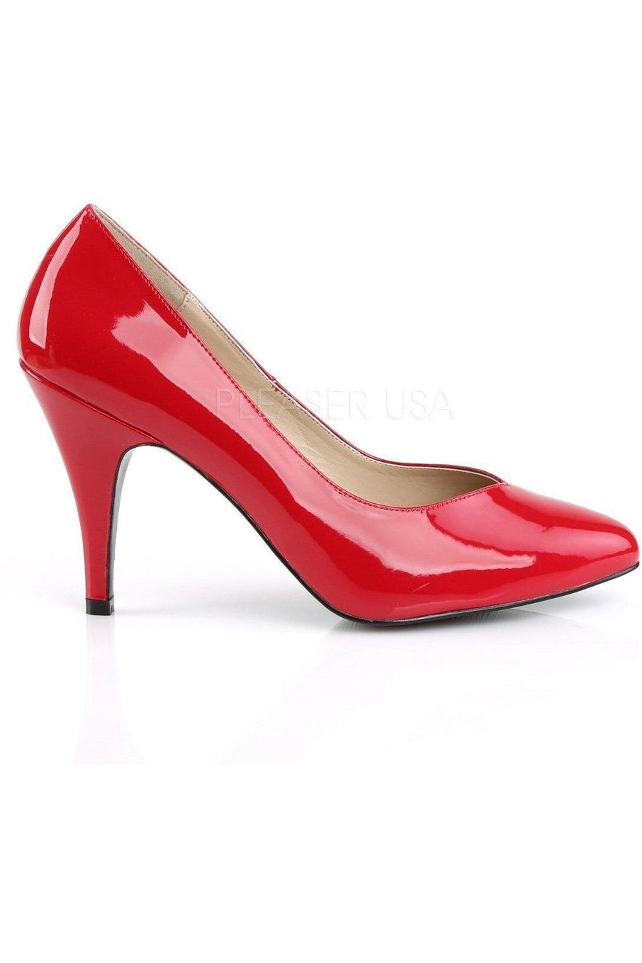 Stylish Red Patent DREAM - 420 Pointed Toe Pumps with 4 - inch Heel