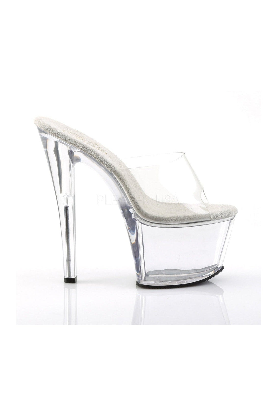SKY-301 Clear Vinyl Platform Sandals for Stylish Wear