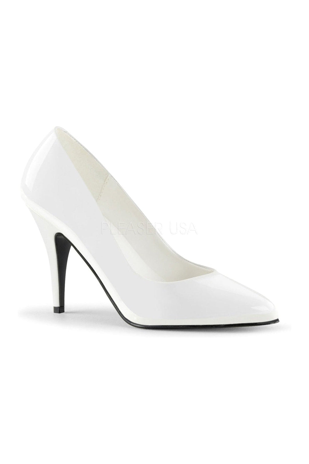 White Patent Leather Classic Vanity-420 Pumps for Women